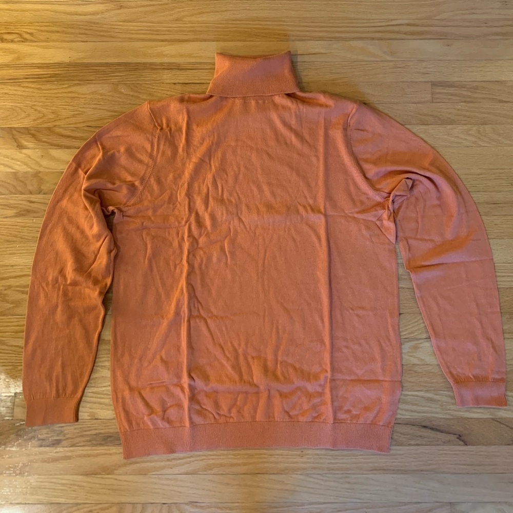 Pumpkin orange turtleneck sweater